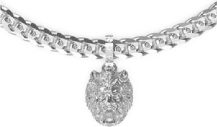 Actual product image Guess LION KING Necklace (Stainless steel, 53 cm)