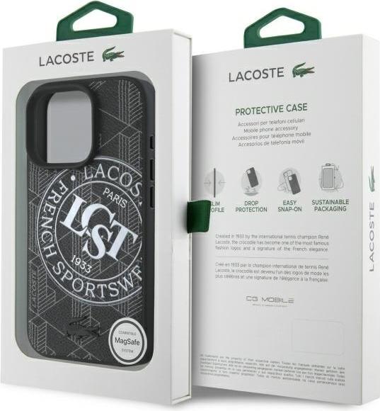 Actual product image Lacoste LCHMP16XPSWK iPhone 16 Pro Max 6.9" czarny/black hardcase Mono Sportswear MagSafe (Apple iPhone 16 Pro Max)