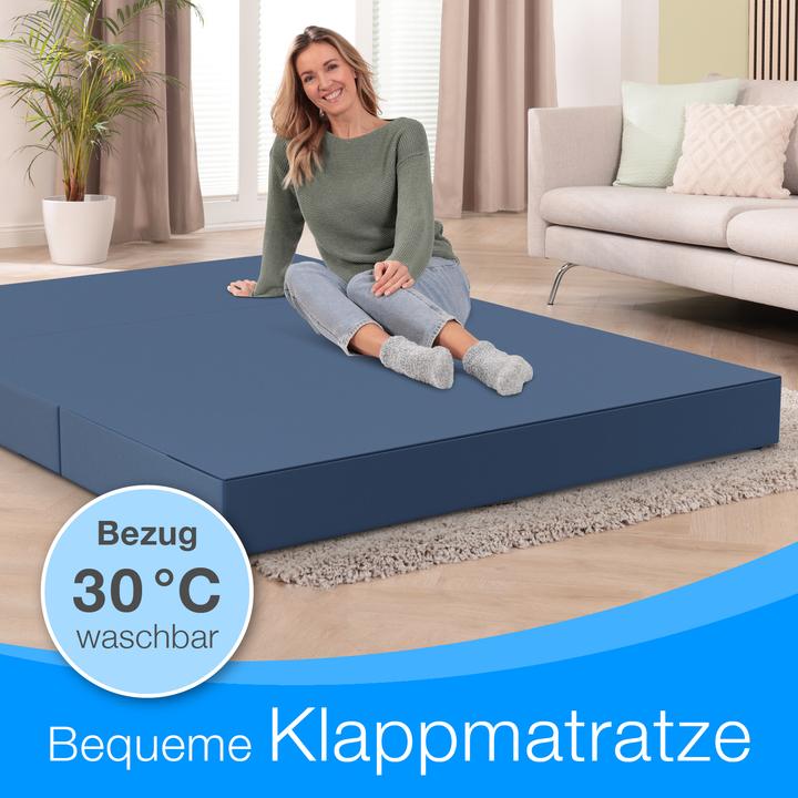 Image du produit Bestschlaf Klappmatratze, 3-teilige Faltmatratze, Reisebett, Gästematratze (140 x 195 cm, Noyau de mousse)