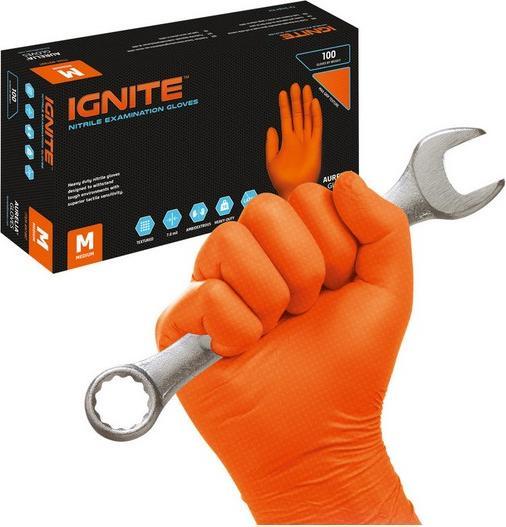 Image du produit Gants jetables Ignite Pack de 100 Nitrile (L)