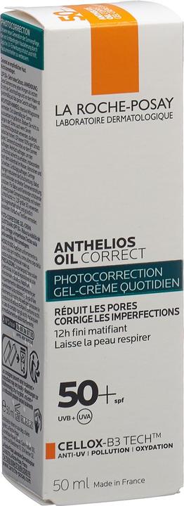 Produktbild La Roche Posay Anthelios Oil Correct Gel-Creme 50+ (Sonnencreme Gesicht, SPF 50+, 50 ml, 94 g)