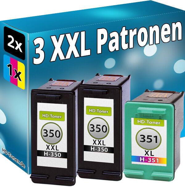 Image du produit Druckfuxx 3x DRUCKER PATRONEN für HP 350+351 XL C4340 C4380 C4385 C4424 C4480 C4