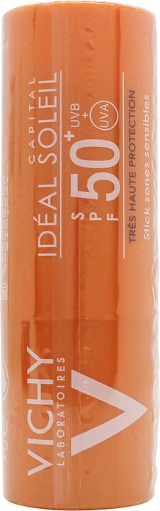 Produktbild Vichy Capital Soleil Stick empfindliche Hautpartien (Sonnencreme Gesicht, Sonnenstick, SPF 50+, 9 ml, 9 g)