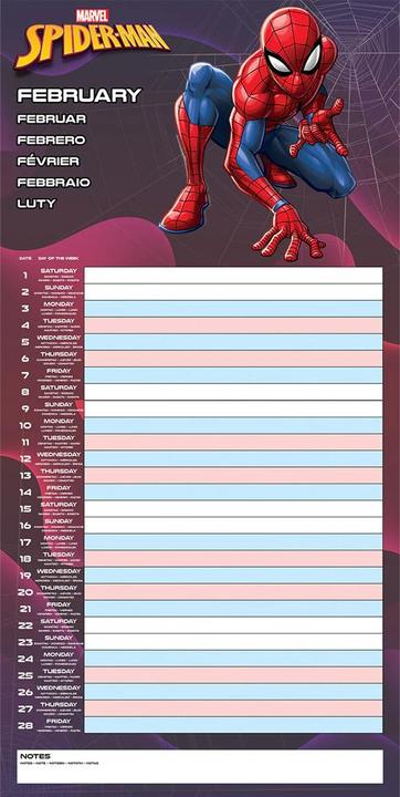 Produktbild Spiderman Familienkalender 2025