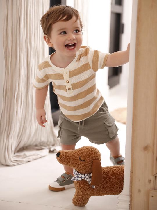 Produktbild Vertbaudet Bio-Kollektion: Gestreiftes Baby Shirt aus Waffelpikee (80)