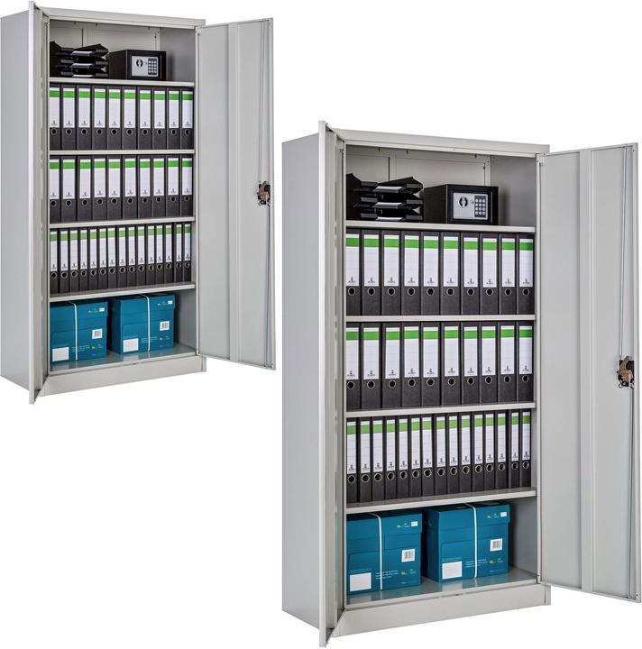 Actual product image tectake 2x Filing cabinet with 5 shelves (40 x 90 x 180 cm)