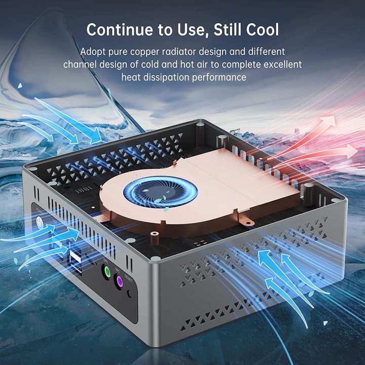 Produktbild NiPoGi Mini PC (i5-8257U, 16GB Ram, 512GB M.2 SSD)