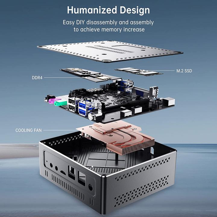 Produktbild NiPoGi Mini PC (i5-8257U, 16GB Ram, 512GB M.2 SSD)
