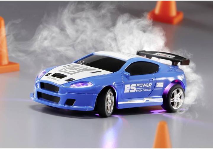 Immagine prodotto Reely Mini Racer blu-bianco spazzolato 1:64 RC modello di auto elettrica da strada Hec (RTR pronto all'uso)
