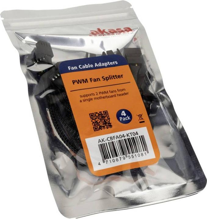 Immagine prodotto Akasa Splitter per ventole PWM, confezione da 4