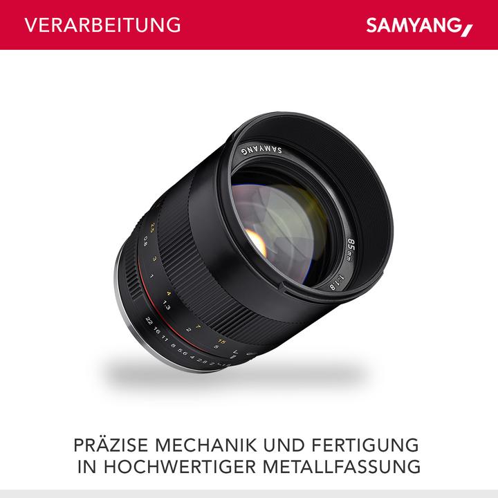Produktbild Samyang 85mm f/1.8-22 MFT (Micro Four Thirds, APS-C / DX)