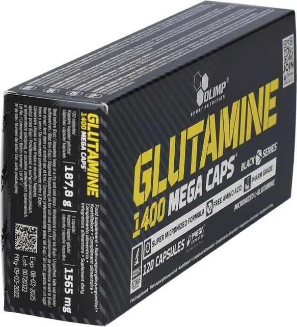 Actual product image Olimp Sport Nutrition Glutamine Mega Caps (120 Caps, 168g) (1 Piece, Capsules, 187.80 g)