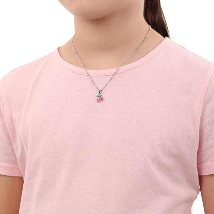 Immagine prodotto Prinzessin Lillifee Halsschmuck für Mädchen, 925 Sterling Silber | Kirsche (Argento 925)