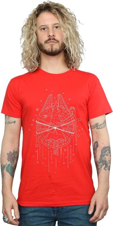 Immagine prodotto Star Wars Millennium Falcon Christmas Tree Delivery Maglietta Uomo (4XL)
