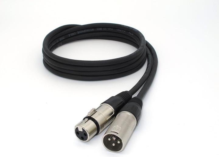 Produktbild X-lead MC10GD005BK Gold-Serie Mikrofonkabel XLR/XLR (0,5 m) (0.50 m, XLR)