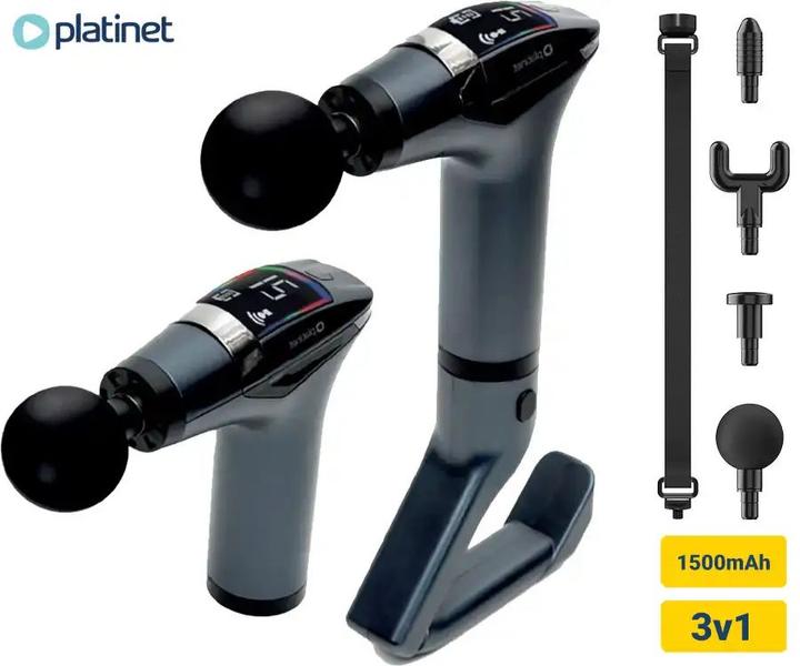 Platinet Massage Gun Pro 1500mAh Argent