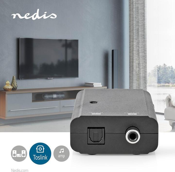 Produktbild Nedis Digital Audio Converter - 1-Weg - Anschlüsse - Eingang: 1x S/PDIF - Anschlüsse - Ausgang: TosL