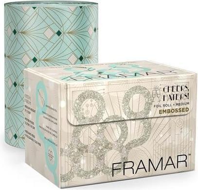 Immagine prodotto Framar Cheers Embossed Roll Foglio di alluminio per capelli per l'illuminazione media 320 ft Gatsby