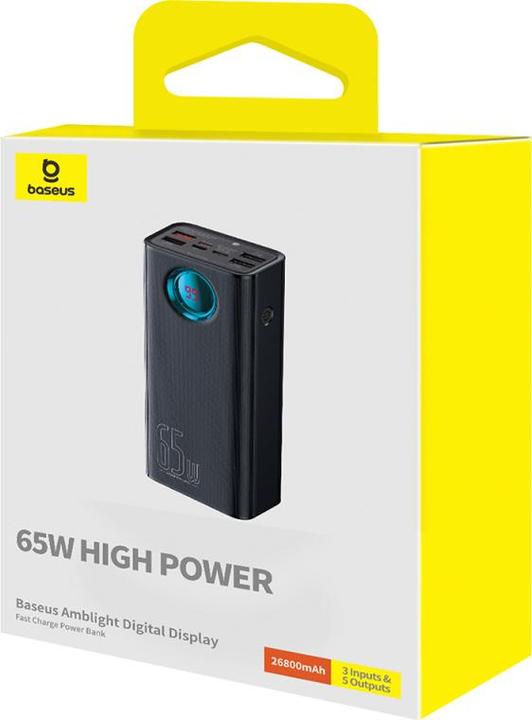 Actual product image Baseus Amblight Digital Display, 26800mAh, 65W, QC + PD, black (26800 mAh, 65 W)