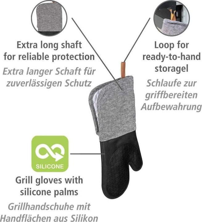 Produktbild Wenko Topfhandschuhe Ada Silikon 2er (Baumwolle, Silikon)