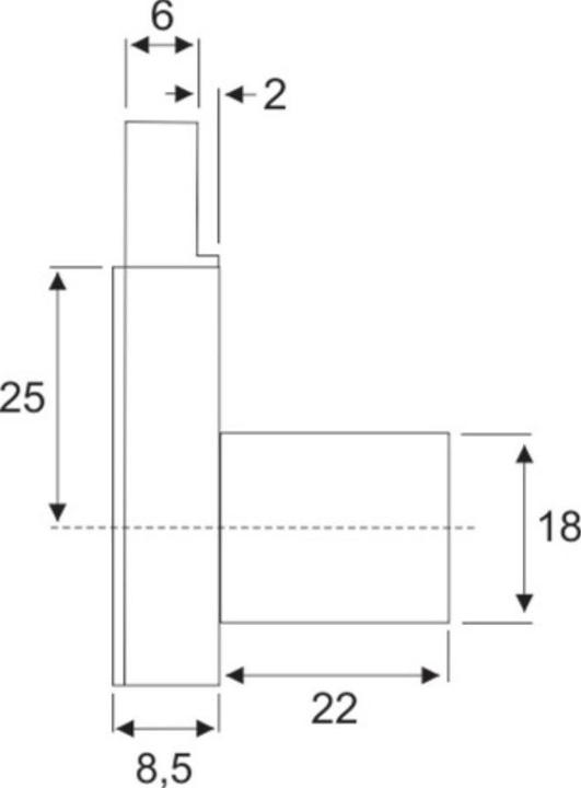 Actual product image BMB Screw-on lock Backset 25 mm left / right different keyings
