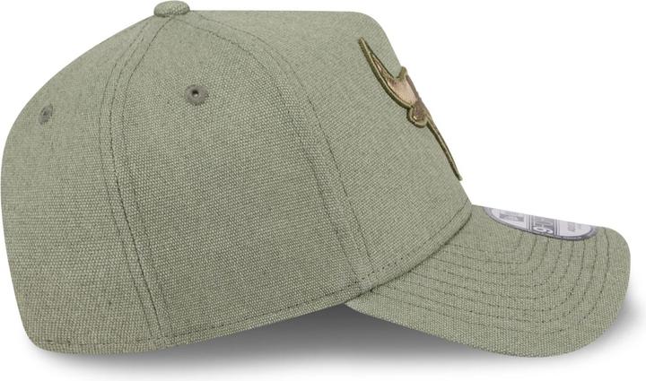 Produktbild New Era A-Frame Trucker Leinen Cap - Chicago Bulls oliv (One Size)