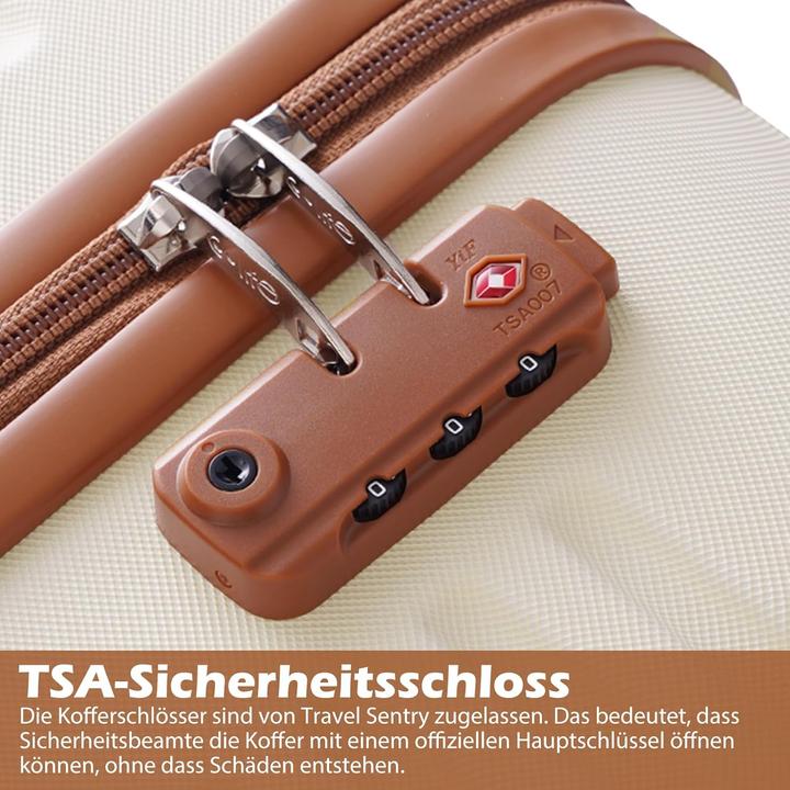Immagine prodotto Coolife 3-teiliges Handgepäckset: Hartschalenkoffer, Rucksack und Kulturbeutel (38 l, Bagaglio a mano (fino a 50 litri))