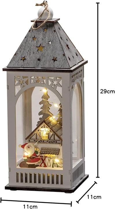 Actual product image Konstsmide 3270-210 LED Wooden Lantern with House