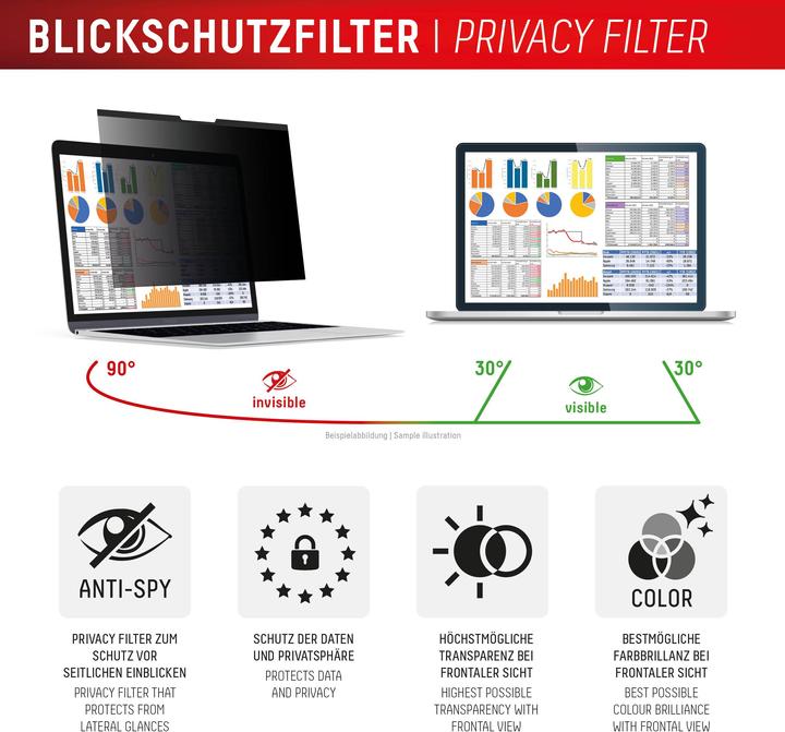 Produktbild Displex Privacy Safe, Laptop Blickschutzfilter (12.50", 3 : 2)