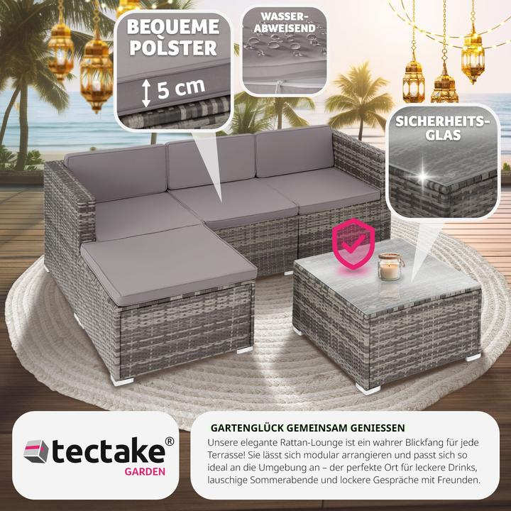 Actual product image tectake Rattan Lounge Lignano