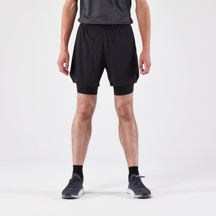 Actual product image Kiprun Laufshorts Herren Tights 2-in-1 - schwarz (XL)