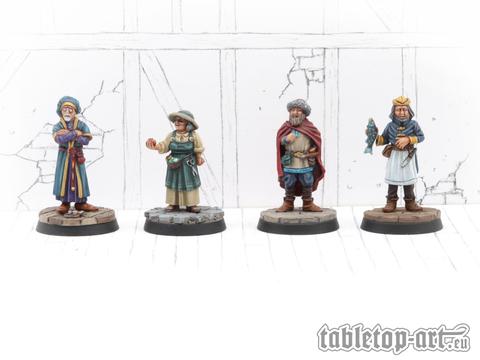 Produktbild Tabletop-Art Townsfolk Miniatures - Merchants Set 2 (4) (Kunststoff)