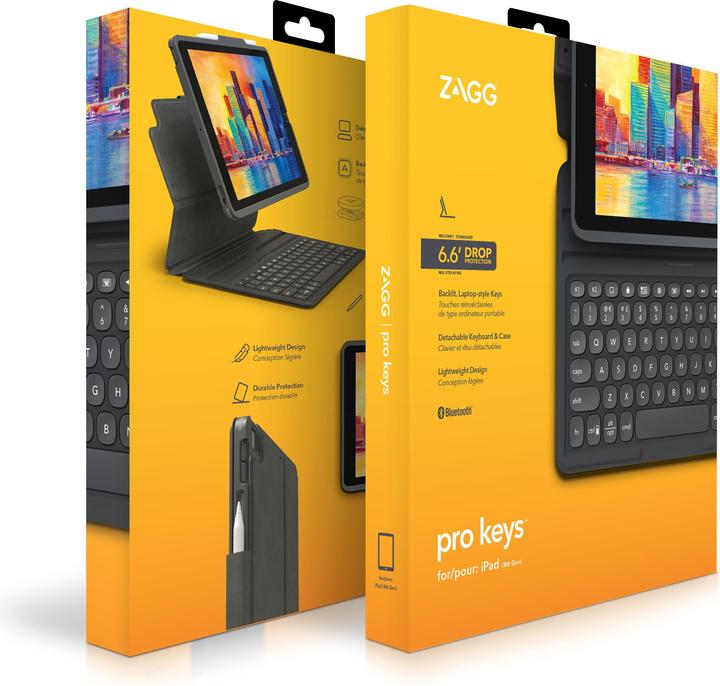 Image du produit Zagg Pro Keys (CH, iPad 2019 (7e gène), iPad 2020 (8. Gen), iPad 2021 (9e génération))