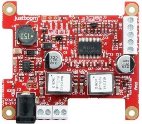 Actual product image Pi Supply JUSTBOOM AMP - Addon Board Audio Amplifier for Raspberry Pi (Booster)