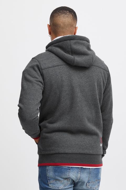 Actual product image Solid BenjaminZip Pile Men's Zip Up Sweater Zipper Jacket With Teddy Fleece With Hood With Teddy Fur (M)