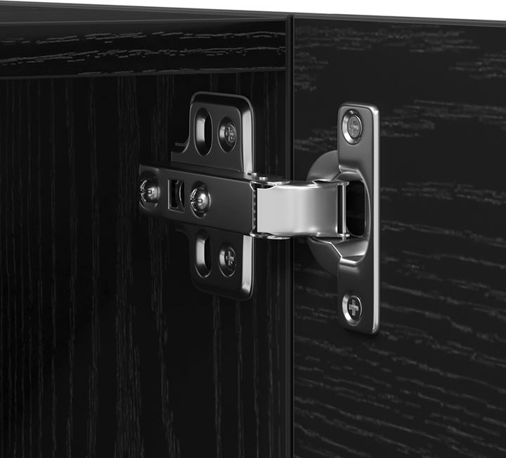 Produktbild VidaXL 4-teiliges TV-Schrank-Set Schwarz Eiche Holzwerkstoff (80 x 30 x 80 cm)