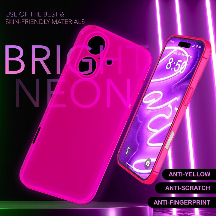 Immagine prodotto Nalia Copertura in silicone trasparente al neon (Apple iPhone 16 Plus)