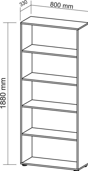 Immagine prodotto Hammerbacher Basic (80 x 33 x 188 cm)
