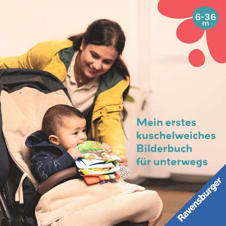 Image du produit Ravensburger 4854 play+ Mon tout premier livre de jeu : Chiffres et couleurs, livre en tissu, livre à câliner (Allemand)