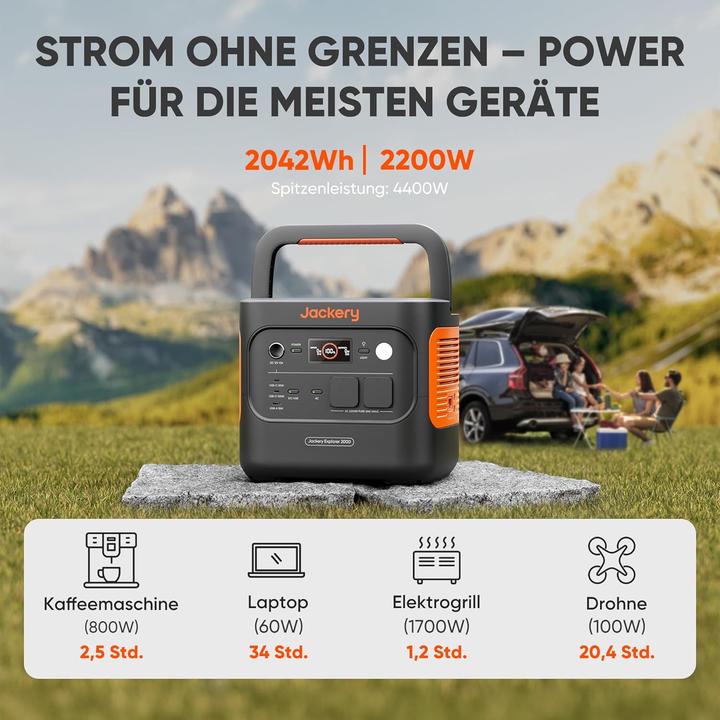 Actual product image Jackery E2000 V2 Powerstation (2042 Wh)
