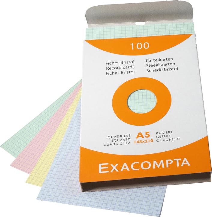 Produktbild Exacompta Karteikarten (A4, 205 g/m², 100 x)