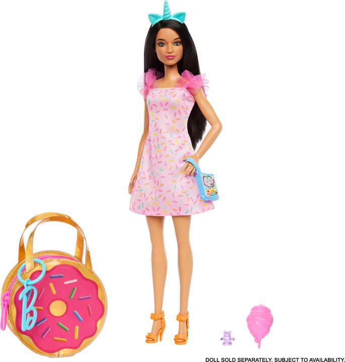 Produktbild Barbie Fashion Kleidung und Deluxe-Tasche mit Zubehör im Thekendisplay