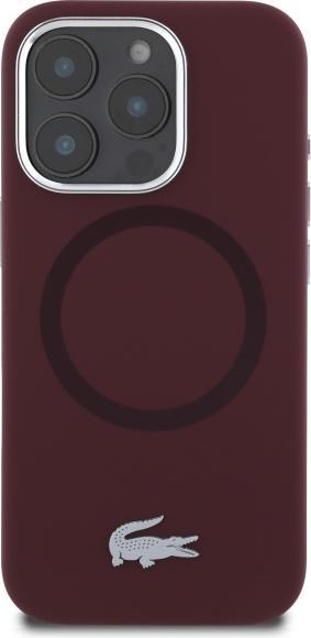 Image du produit Lacoste LCHMP16XSMAR iPhone 16 Pro Max 6.9" bordeaux Hardcase Silicone Croco Logo MagSafe (Apple iPhone 16 Pro Max)