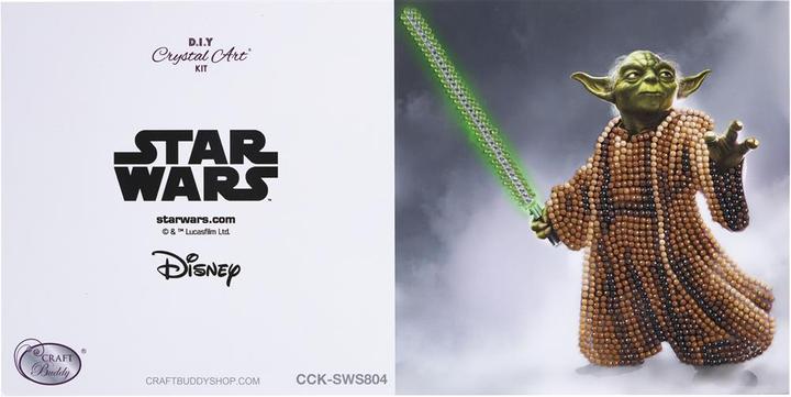 Actual product image Craft Buddy Yoda, Card 18x18cm Crystal Art