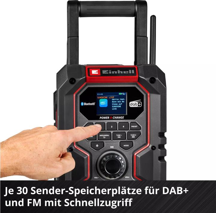 Actual product image Einhell Baustellenradio Akku-Radio TE-CR 18 Li DAB+/FM/BT, Solo (DAB+, Bluetooth)