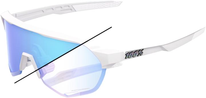 100% S2 LE - Bastille (Weiss, Blue Mirror Photochromic)
