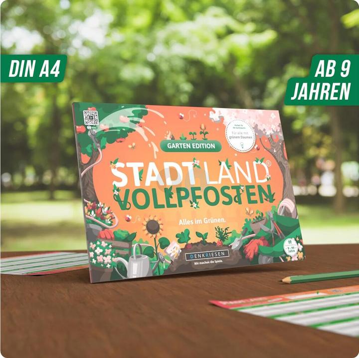 Actual product image Denkriesen STADT LAND VOLLPFOSTEN® A4 - GARTEN EDITION "Everything in the green area" (German)