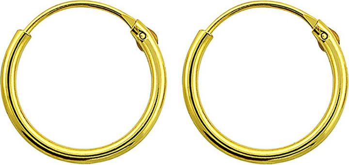 Star Piercing Ohrring 18k vergoldet rund (ohne Messing, 925 Sterlingsilber)