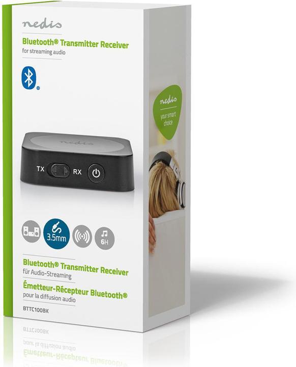 Produktbild Nedis Bluetooth Transmitter Receiver Bluetooth Transmitter Receiver Connection Input: 1x AUX Connect (Sender & Empfänger)