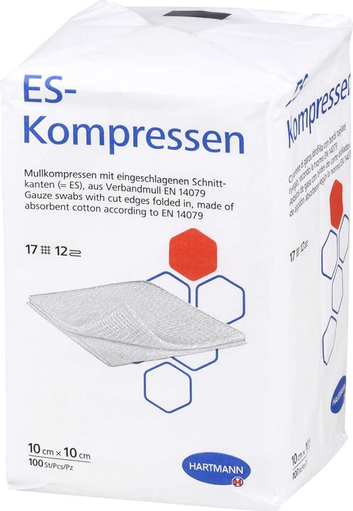 Produktbild ACA ES-KOMPRESSEN unsteril 10x10 cm 12fach, 100 St KOM
